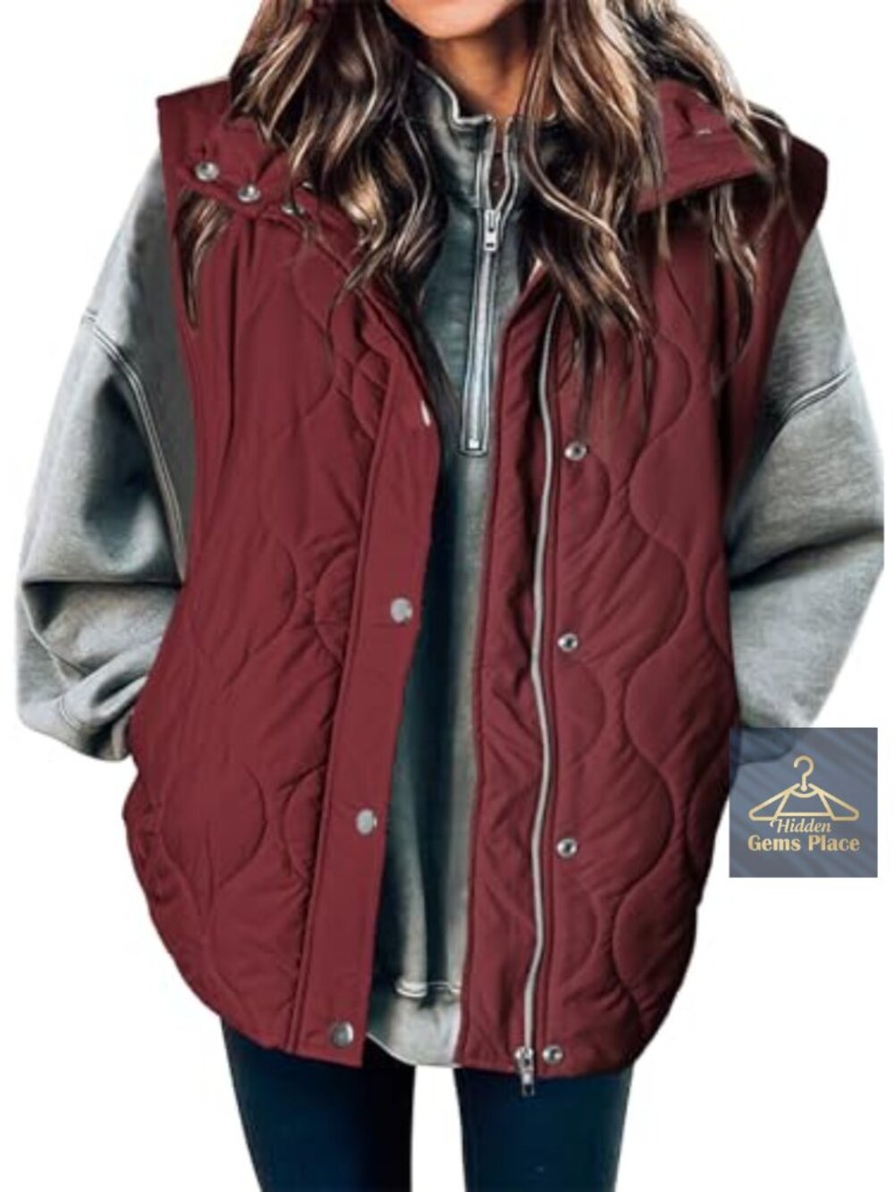 Womens Cropped Quilted Puffer Vest Sleeveless Lightweight Zip-Up